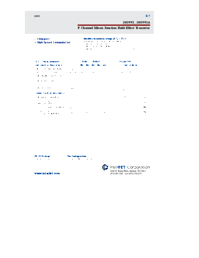 Interfet 2n3993-a  . Electronic Components Datasheets Active components Transistors Interfet 2n3993-a.pdf