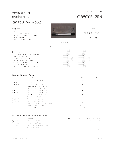 International Rectifier gb50yf120n  . Electronic Components Datasheets Active components Transistors International Rectifier gb50yf120n.pdf