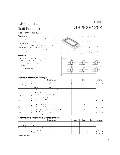 International Rectifier gb25xf120k  . Electronic Components Datasheets Active components Transistors International Rectifier gb25xf120k.pdf