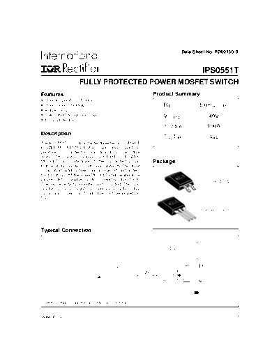 International Rectifier ips0551t  . Electronic Components Datasheets Active components Transistors International Rectifier ips0551t.pdf