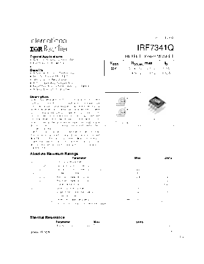 International Rectifier irf7341q  . Electronic Components Datasheets Active components Transistors International Rectifier irf7341q.pdf