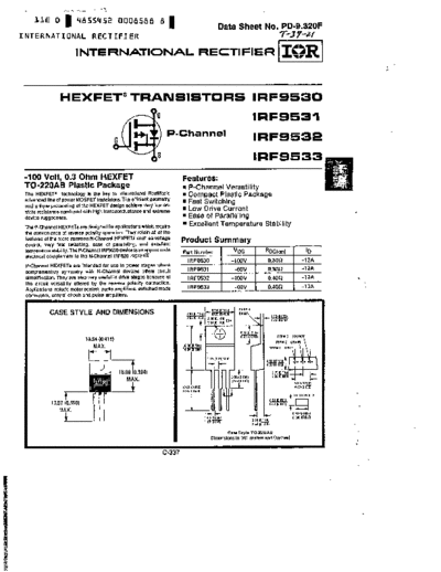 International Rectifier irf9530-31-32-33  . Electronic Components Datasheets Active components Transistors International Rectifier irf9530-31-32-33.pdf