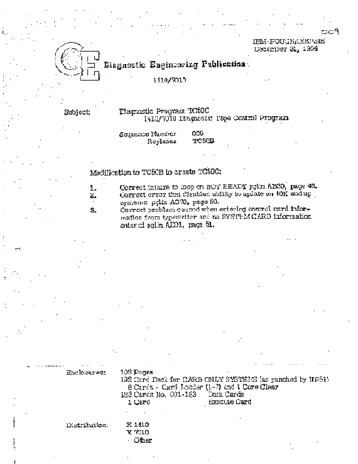 IBM TC50C 1410 7010 Diagnostic Tape Control Program  IBM 1410 diagnostics DIAGV100 TC50C_1410_7010_Diagnostic_Tape_Control_Program.PDF