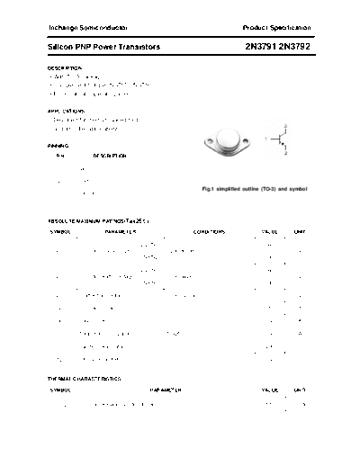 Inchange Semiconductor 2n3791 2n3792  . Electronic Components Datasheets Active components Transistors Inchange Semiconductor 2n3791_2n3792.pdf