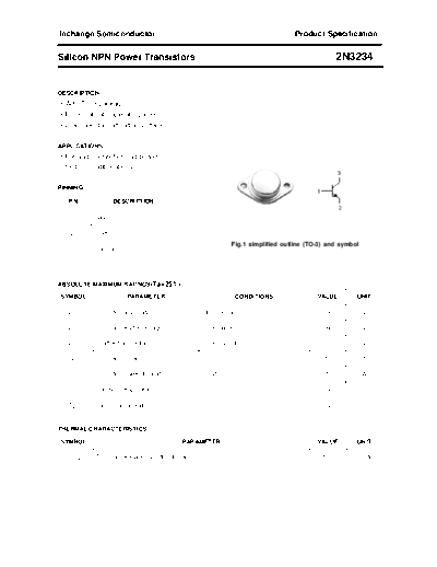 Inchange Semiconductor 2n3234  . Electronic Components Datasheets Active components Transistors Inchange Semiconductor 2n3234.pdf