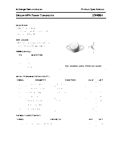 Inchange Semiconductor 2n4864  . Electronic Components Datasheets Active components Transistors Inchange Semiconductor 2n4864.pdf