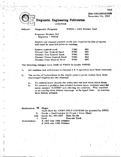 IBM W001G 1410 7010 1403 Printer Test  IBM 1410 diagnostics DIAGV500-K2 W001G_1410_7010_1403_Printer_Test.pdf