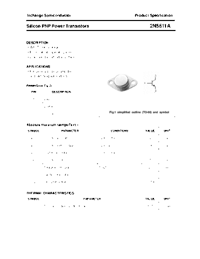 Inchange Semiconductor 2n5611a  . Electronic Components Datasheets Active components Transistors Inchange Semiconductor 2n5611a.pdf