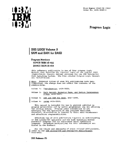IBM GY24-5088-4 DOS LIOCS Volume 3 SAM and DAM for DASD Apr71  IBM 360 dos plm GY24-5088-4_DOS_LIOCS_Volume_3_SAM_and_DAM_for_DASD_Apr71.pdf