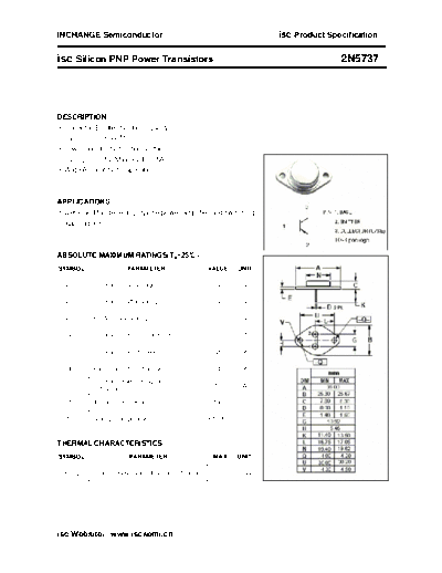 Inchange Semiconductor 2n5737  . Electronic Components Datasheets Active components Transistors Inchange Semiconductor 2n5737.pdf