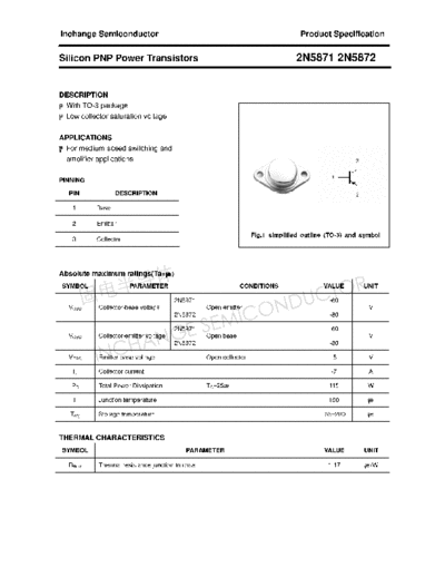 Inchange Semiconductor 2n5871 2n5872  . Electronic Components Datasheets Active components Transistors Inchange Semiconductor 2n5871_2n5872.pdf