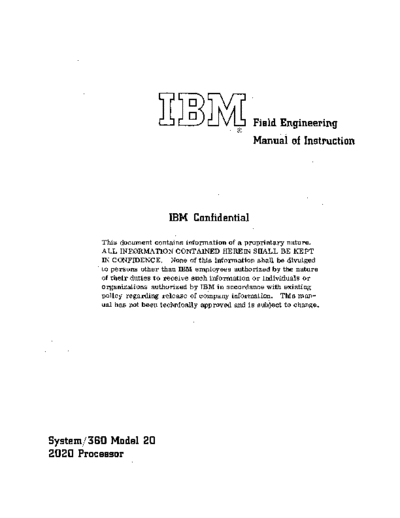 IBM Z26-5908 360-20 FE Manual Of Instruction Aug65  IBM 360 fe 2020 Z26-5908_360-20_FE_Manual_Of_Instruction_Aug65.pdf