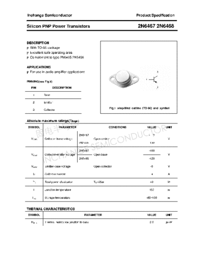 Inchange Semiconductor 2n6467 2n6468  . Electronic Components Datasheets Active components Transistors Inchange Semiconductor 2n6467_2n6468.pdf