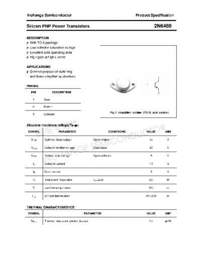 Inchange Semiconductor 2n6469  . Electronic Components Datasheets Active components Transistors Inchange Semiconductor 2n6469.pdf