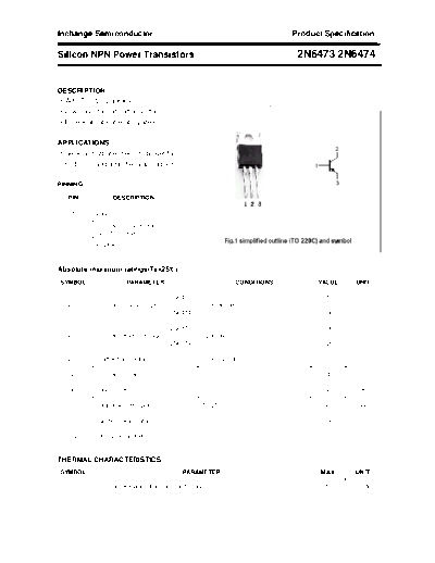 Inchange Semiconductor 2n6473 2n6474  . Electronic Components Datasheets Active components Transistors Inchange Semiconductor 2n6473_2n6474.pdf