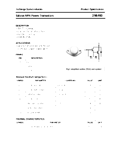 Inchange Semiconductor 2n6493  . Electronic Components Datasheets Active components Transistors Inchange Semiconductor 2n6493.pdf