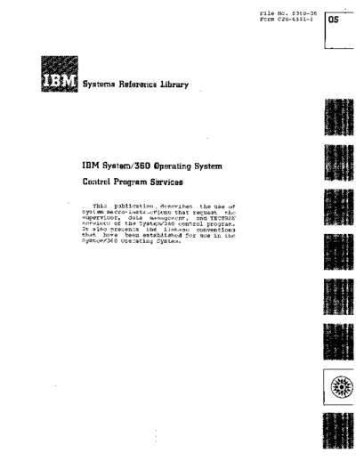 IBM C28-6541-1 Control Program Services Apr66  IBM 360 os R01-08 C28-6541-1_Control_Program_Services_Apr66.pdf