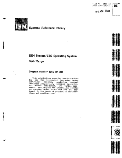 IBM C28-6543-3 Sort Merge Feb67  IBM 360 os R01-08 C28-6543-3_Sort_Merge_Feb67.pdf
