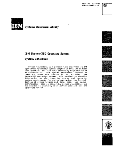 IBM C28-6554-1 System Generation Oct66  IBM 360 os R01-08 C28-6554-1_System_Generation_Oct66.pdf