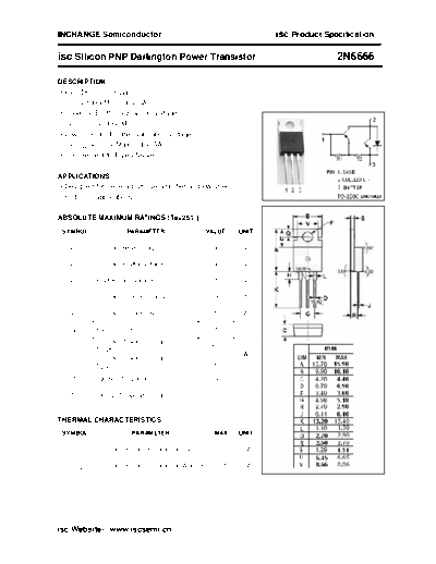 Inchange Semiconductor 2n6666  . Electronic Components Datasheets Active components Transistors Inchange Semiconductor 2n6666.pdf