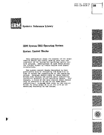 IBM C28-6628-3 OS Rel 17 System Control Blocks Nov68  IBM 360 os R17_Nov68 C28-6628-3_OS_Rel_17_System_Control_Blocks_Nov68.pdf