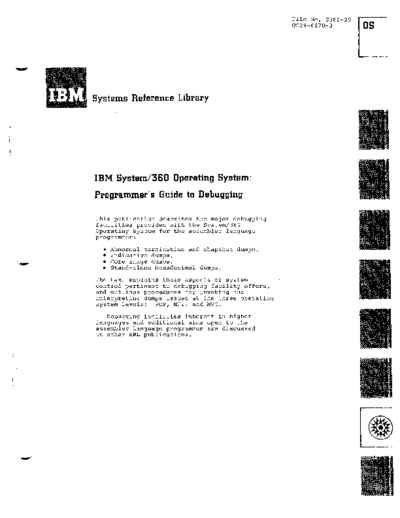 IBM GC28-6670-3 Programmers Guide to Debugging Rel 19 Jun70  IBM 360 os R19_Jun70 GC28-6670-3_Programmers_Guide_to_Debugging_Rel_19_Jun70.pdf