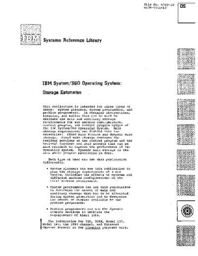 IBM GC28-6551-12 Storage Estimates Rel 20 Jan71  IBM 360 os R20.0_Jan71 GC28-6551-12_Storage_Estimates_Rel_20_Jan71.pdf