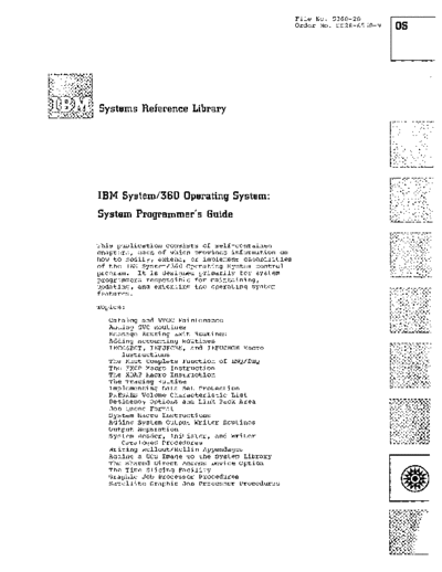 IBM GC28-6550-9 OS System Programmers Guide Rel 20.1 Jun71  IBM 360 os R20.1_Mar71 GC28-6550-9_OS_System_Programmers_Guide_Rel_20.1_Jun71.pdf