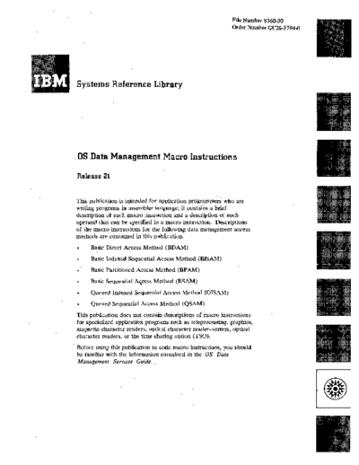 IBM GC26-3794-0 OS Data Management Macro Instructions Rel 21 Feb72  IBM 360 os R21.0_Mar72 GC26-3794-0_OS_Data_Management_Macro_Instructions_Rel_21_Feb72.pdf