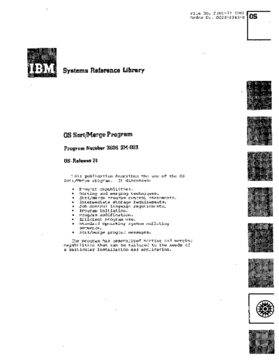 IBM GC28-6543-8 OS Sort Merge Rel 21 Feb73  IBM 360 os R21.0_Mar72 GC28-6543-8_OS_Sort_Merge_Rel_21_Feb73.pdf