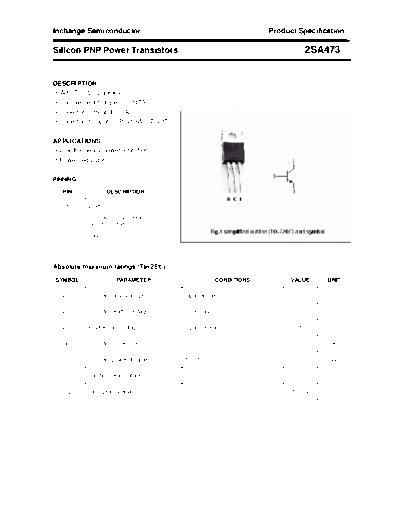 Inchange Semiconductor 2sa473  . Electronic Components Datasheets Active components Transistors Inchange Semiconductor 2sa473.pdf