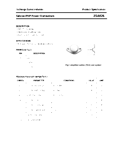 Inchange Semiconductor 2sa626  . Electronic Components Datasheets Active components Transistors Inchange Semiconductor 2sa626.pdf