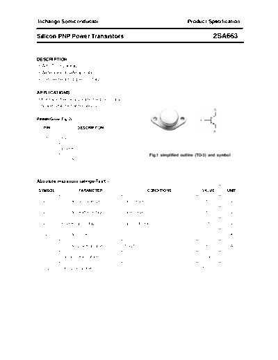 Inchange Semiconductor 2sa663  . Electronic Components Datasheets Active components Transistors Inchange Semiconductor 2sa663.pdf