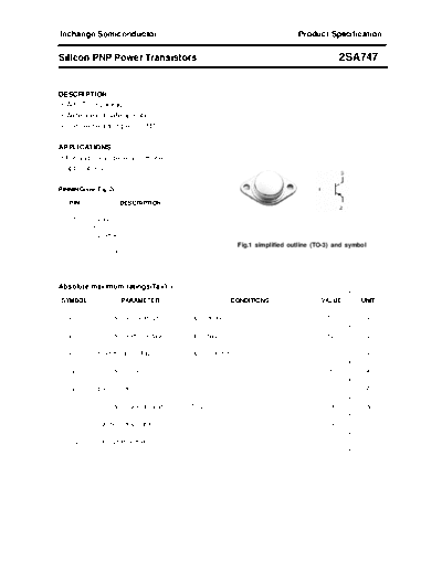 Inchange Semiconductor 2sa747  . Electronic Components Datasheets Active components Transistors Inchange Semiconductor 2sa747.pdf