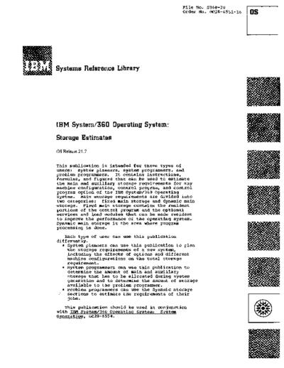 IBM GC28-6551-16 Storage Estimates R21.7 Apr73  IBM 360 os R21.7_Apr73 GC28-6551-16_Storage_Estimates_R21.7_Apr73.pdf