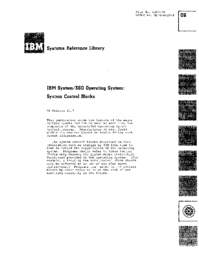 IBM GC28-6628-9 OS System Ctl Blks R21.7 Apr73  IBM 360 os R21.7_Apr73 GC28-6628-9_OS_System_Ctl_Blks_R21.7_Apr73.pdf