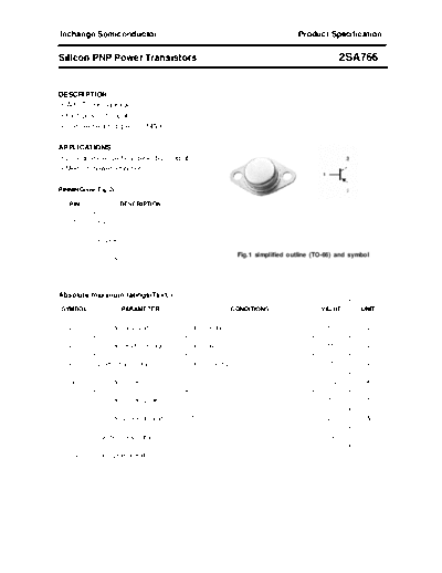 Inchange Semiconductor 2sa766  . Electronic Components Datasheets Active components Transistors Inchange Semiconductor 2sa766.pdf