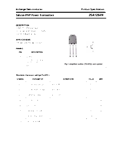 Inchange Semiconductor 2sa1264n  . Electronic Components Datasheets Active components Transistors Inchange Semiconductor 2sa1264n.pdf