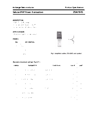 Inchange Semiconductor 2sa1643  . Electronic Components Datasheets Active components Transistors Inchange Semiconductor 2sa1643.pdf