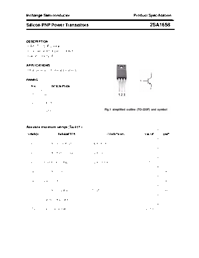 Inchange Semiconductor 2sa1658  . Electronic Components Datasheets Active components Transistors Inchange Semiconductor 2sa1658.pdf
