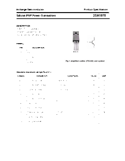 Inchange Semiconductor 2sa1878  . Electronic Components Datasheets Active components Transistors Inchange Semiconductor 2sa1878.pdf