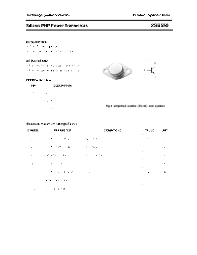 Inchange Semiconductor 2sb550  . Electronic Components Datasheets Active components Transistors Inchange Semiconductor 2sb550.pdf