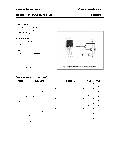Inchange Semiconductor 2sb668  . Electronic Components Datasheets Active components Transistors Inchange Semiconductor 2sb668.pdf