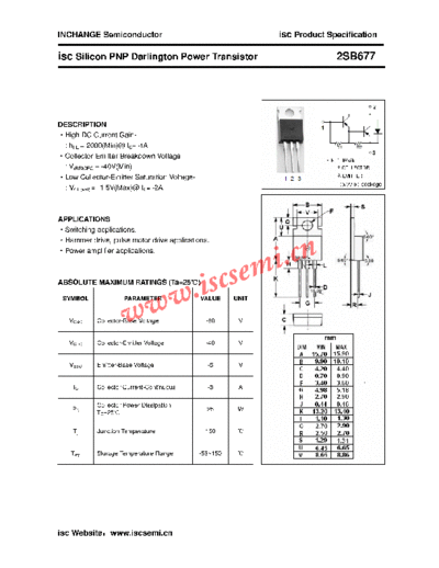 Inchange Semiconductor 2sb677  . Electronic Components Datasheets Active components Transistors Inchange Semiconductor 2sb677.pdf
