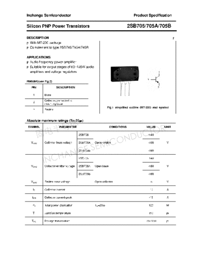 Inchange Semiconductor 2sb705 705a 705b  . Electronic Components Datasheets Active components Transistors Inchange Semiconductor 2sb705_705a_705b.pdf