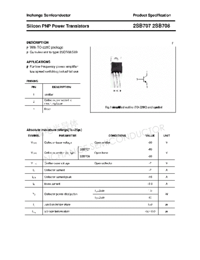 Inchange Semiconductor 2sb707 2sb708  . Electronic Components Datasheets Active components Transistors Inchange Semiconductor 2sb707_2sb708.pdf