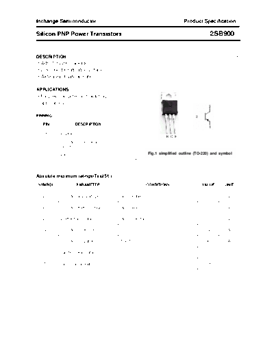 Inchange Semiconductor 2sb900  . Electronic Components Datasheets Active components Transistors Inchange Semiconductor 2sb900.pdf