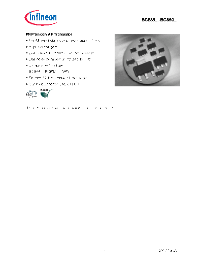 Infineon bc856series bc857series bc858series bc859series bc860series  . Electronic Components Datasheets Active components Transistors Infineon bc856series_bc857series_bc858series_bc859series_bc860series.pdf