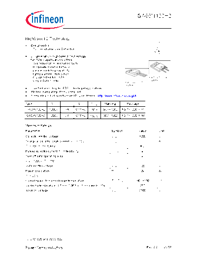 Infineon iga03n120h2 rev2 2g  . Electronic Components Datasheets Active components Transistors Infineon iga03n120h2_rev2_2g.pdf