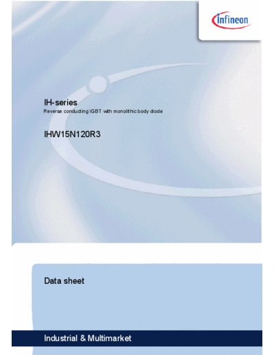 . Electronic Components Datasheets ihw15n120r3 2 2  . Electronic Components Datasheets Active components Transistors Infineon ihw15n120r3_2_2.pdf